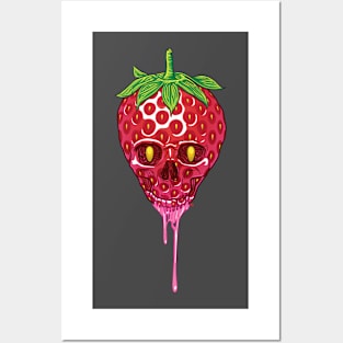 Strawberry Skull Posters and Art